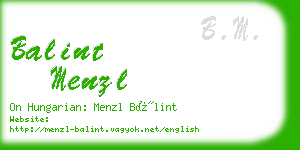balint menzl business card